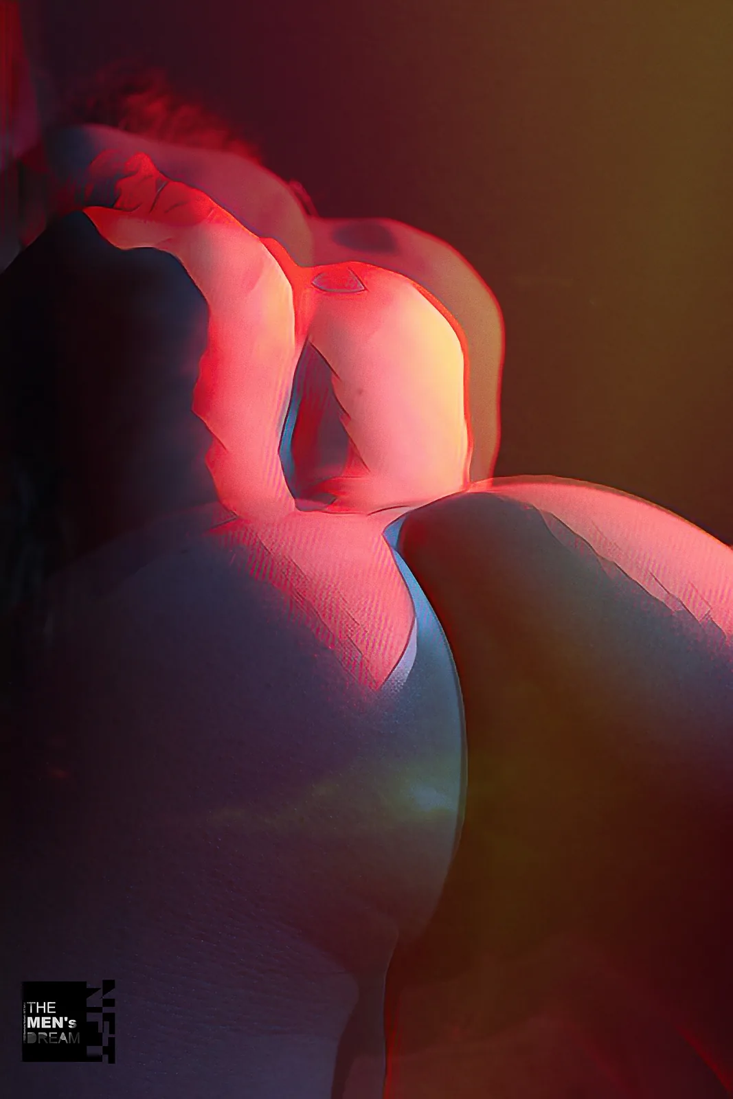 Curve in red — Photo: Norbert Banhalmi A body curve rendered almost abstract by red light and long exposure.